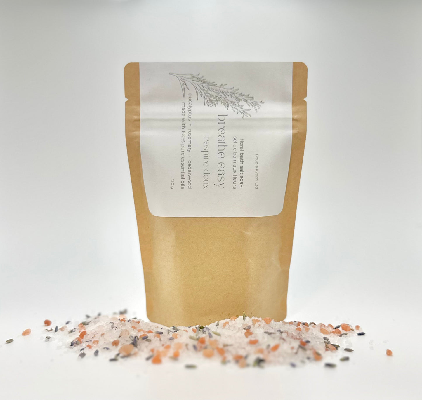 breathe easy floral bath salt soak